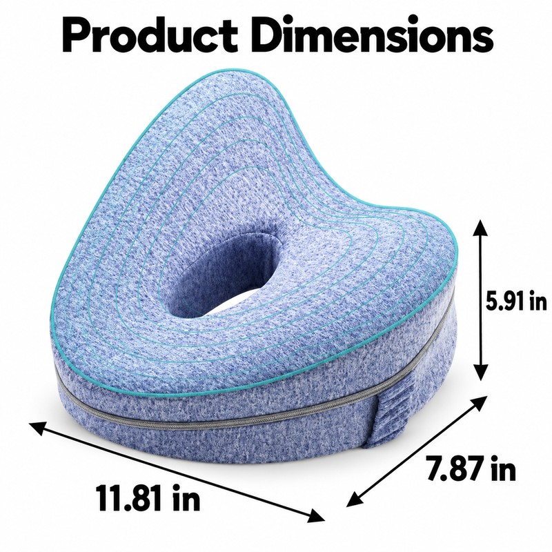 Product Name: Memory Cotton Leg Pillow Hollow Heart Pregnancy Side