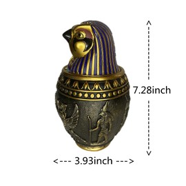 Decorative Urn for Ashes Urns for Humans Memorials Small Urns Keepsake Urns for Adult Humans Urns for Mom Burial Urns Funeral Cremation Urns Hand Engraved Immortal Canopic Jar Urns Men Women (Eagle)