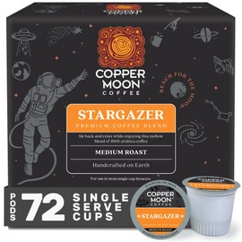 Copper Moon Single Serve Coffee Pods for Keurig K-Cup Brewers, Medium Roast, Stargazer Blend, 72 Count