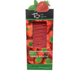 Touch Organic STRAWBERRY MINT GREEN Tea Bags, 40 Bags, 2.5 oz