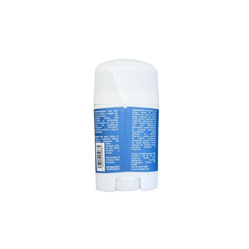 Desodorante Natural en Barra para Hombre, 1 Pieza, 45 g