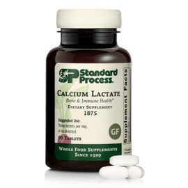 Standard Process Calcium Lactate - Bone Density & Immune Health Support - Aids Blood Clotting & Normal Cell Function - Vegan, Gluten-Free, Non-Dairy, Non-Soy & Non-Grain - 90 Tablets (30 Servings)