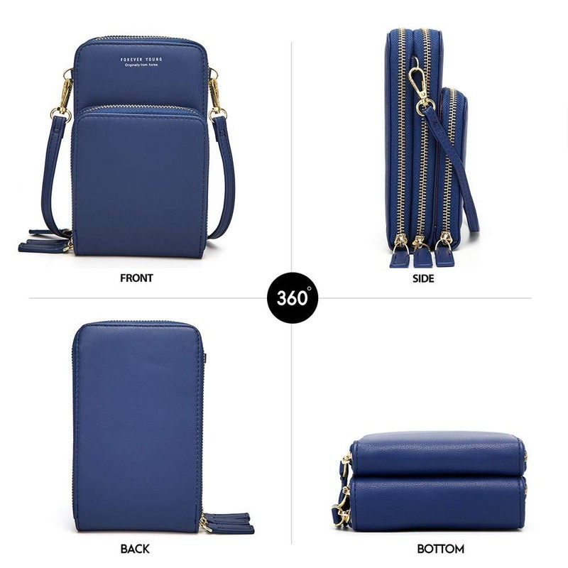 Bolso cruzado pequeño para teléfono celular, para mujer, bolso de