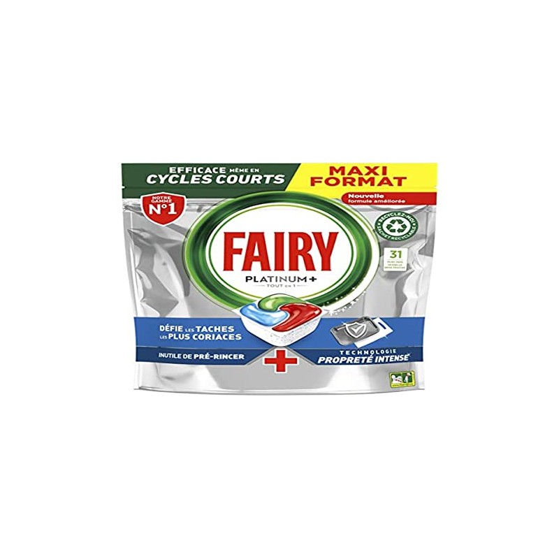 Fairy Platinum Plus All In One Dishwasher Tablets, Fresh Herbal