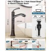 HEYMYTAP Brass Tall Bathroom Faucet 1 Hole, Oil Rubbed Bronze