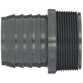 Spears 1436 Series PVC Tube Fitting Adapter Schedule 40 Gray 1" Barbed x NPT Male