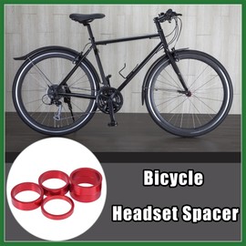 Motoforti 1 Set Bicycle Headset Spacer 28.6mm Fit for 1 1/8 in Red 5 10 mm Long-lasting