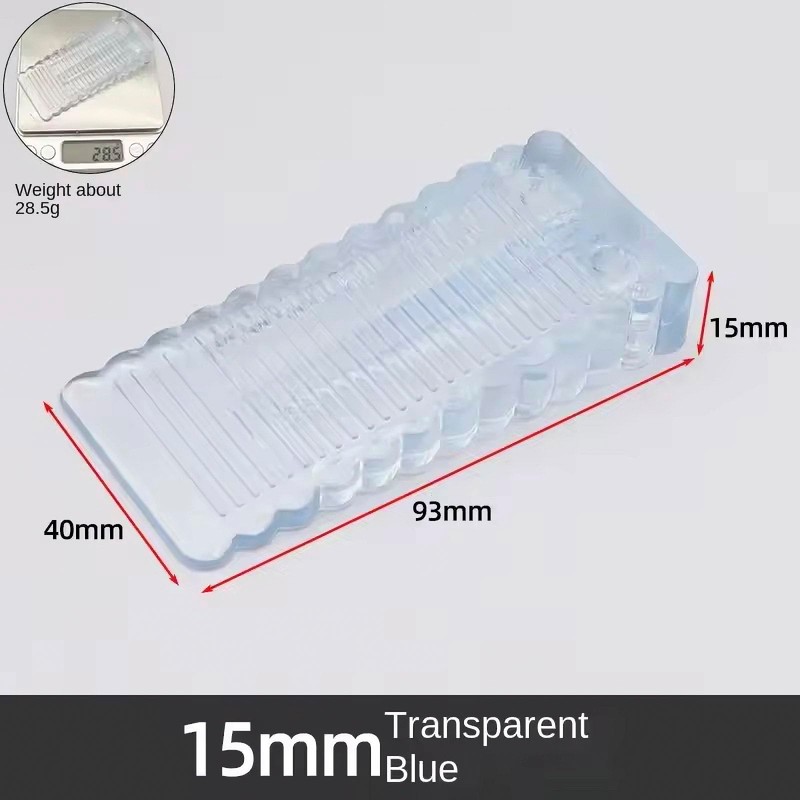 Audiofan Door Stopper Rubber Transparent Flexible Sliding Door Swing Wedge