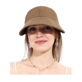 Sun Hat with Ponytail Hole for Women Summer Quick Dry Wide Brim Waterproof Beach Hat UV Protection Baseball Cap UPF 50+(One Size,Coffee)