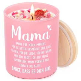 Thank You Gifts for Mum, Birthday Gift for Mum - Scented Candles in Glass, Mother's Day Gifts from Daughter Son, Thank You Gift Mother for Easter Mother's Day Birthday Christmas