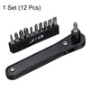 sourcing map Right Angle Screwdriver 4" 90 Degree Magnetic Mini