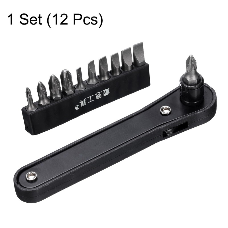 sourcing map Right Angle Screwdriver 4" 90 Degree Magnetic Mini