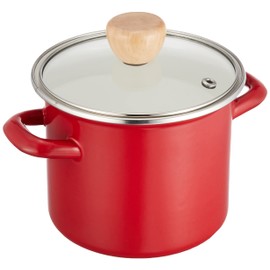 Pearl Metal HB-5068 Cook Pot, Enamelled, 4.7 inches (12 cm), Red