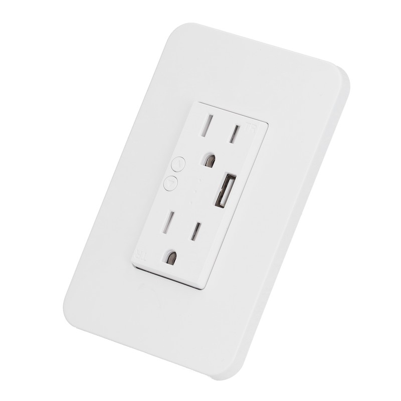 15A WiFi Smart Wall Socket Partition Control USB Interface Remote
