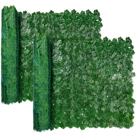 iCover 2 Set of 39 * 118in Artificial Ivy Privacy Fence Screen Cover, Highly Dense Leaves Wtih Strengthened Joint Prevent Leaves Falling Off