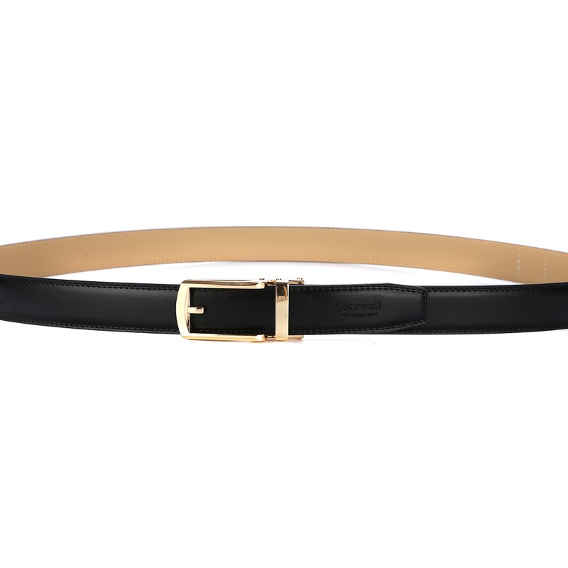 Tonywell Mens Leather Belt 30mm Wide Ratchet Belt with Automatic