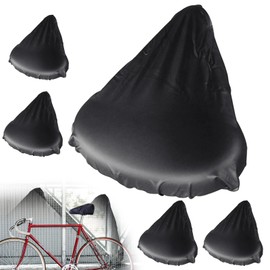 ZoeTekway Pack of 5 Saddle Protectors, Waterproof Bicycle Saddle Cover, Professional Saddle Cover for Any Bike, Saddle Protection, Bicycle Saddle Cover, Bicycle Saddle Protection (Black)