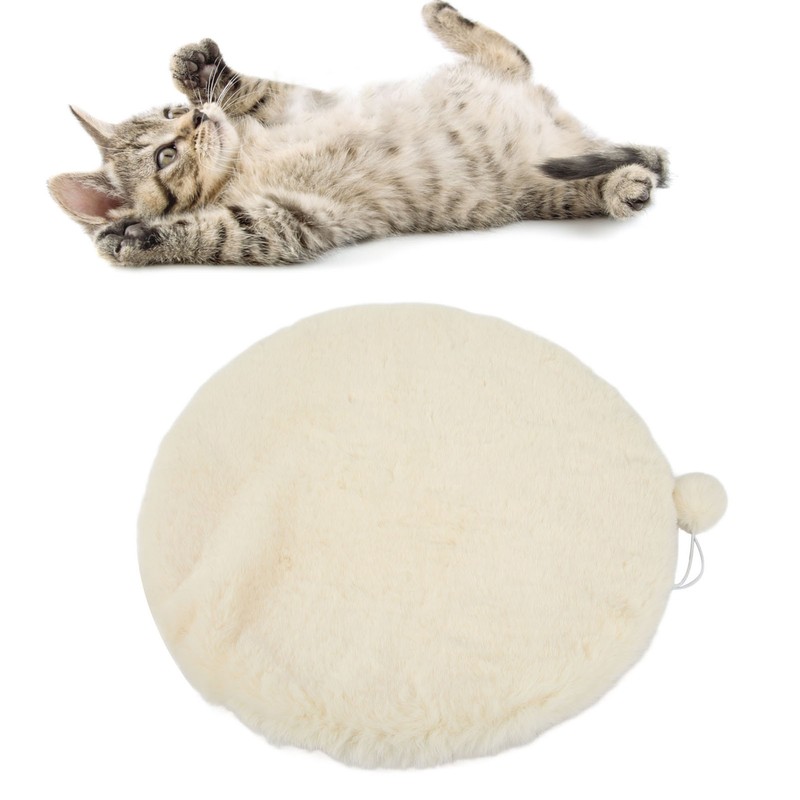 Round Pet Sleeping Mat Warm Comfy Round Pet Bed Mat