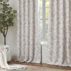 jinchan 95% Blackout Floral Curtains 96 Inches Long, Printed Flower