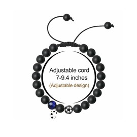 Aosyoisk Football Bracelet for Boys.Letter C Birthday Gift for Son Grandson.Lucky Gift Blue Natural Tiger Eye Stone Beads Bracelet 8mm (C)