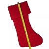 Heartstrings Red Quilted Christmas Stocking 18 Inch Lined Fold Over