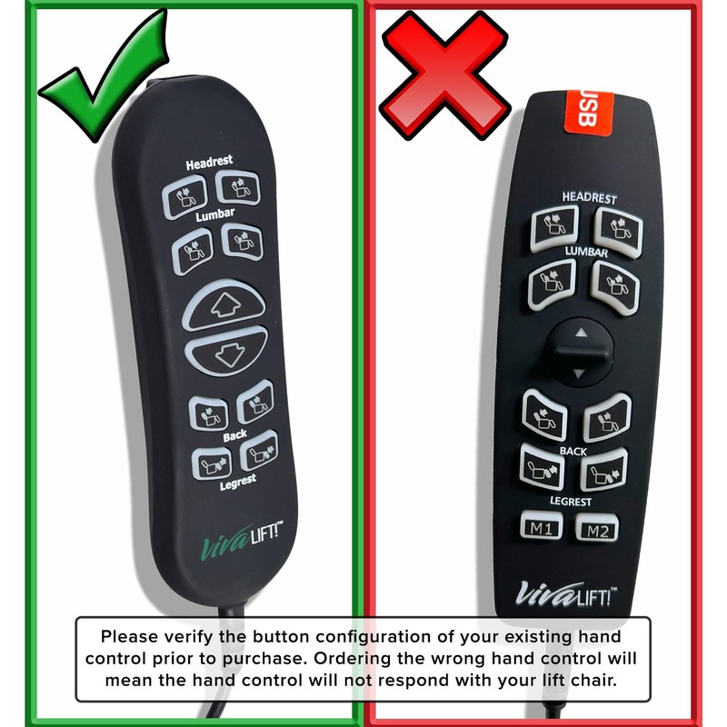 AlveyTech 10-Button 5-Pin Replacement Remote Hand Control for Pride VivaLift