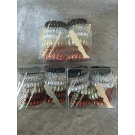 Scunci Lot of 36 Scunci Spirals Neutral Hair Accessory Ties Bands Phone Cord Clear