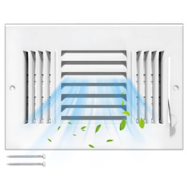 12 Pcs 10x8 Inch Air Vent Covers for Home Ceiling,3-Way Solid Metal Wall Vent Cover Ac Vent Ceiling Register,Return Air Vent Cover,Vent Grill for Wall (White,Interior Size 10 x 8)
