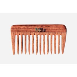 PotStar Hair Comb for All Hair Type, Handcrafted wood Comb for Detangling Hair Comb For Thick, Curly And Wavy Hair, Non-Static and Eco-friendly Made in India, S-Prince