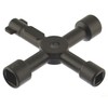 AB Tools 4 Way Utility Service Key Gas Water Electric
