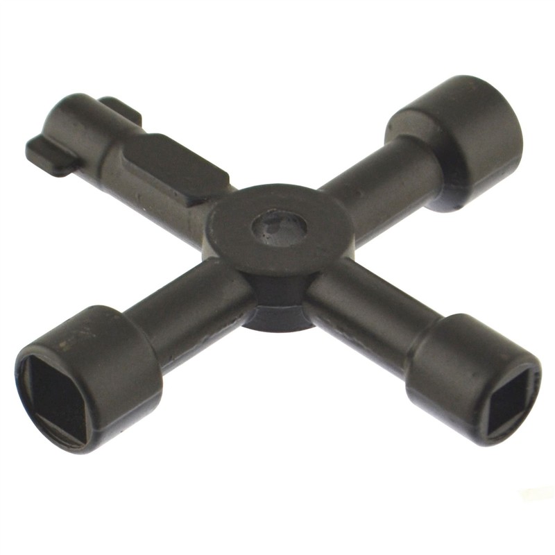 AB Tools 4 Way Utility Service Key Gas Water Electric