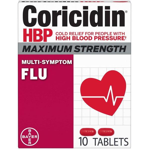 Coricidin Hbp Maximum Strength Flu, 10 Count