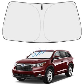 Proadsy Front Windshield Sun Shade Foldable Sunshade Protector Custom Fit 2014-2019 Highlander L LE XLE Limited Platinum Accessories 2023 Upgrade