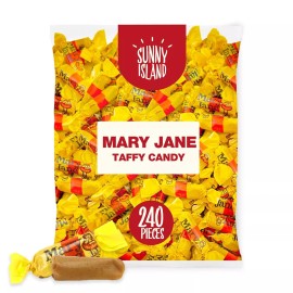 Sunny Island Mary Jane Candy, Peanut Butter Flavored Rolls, Gluten-Free, 2-Pound Bag