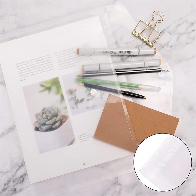 SAMCOS Clear File A4 Clear Holder File Case with Snap