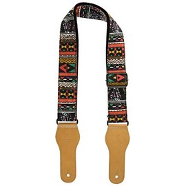 Ortega Guitars Guitar Strap Length Adjustable - Acoustic Guitar / Bass, Electric Guitar, Electric Bass - World Series - Cotton, Frisco Dance (OCS-430)