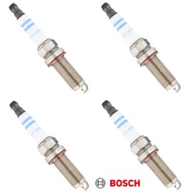 Bosch Set of 4 Spark Plugs BOSCH EVO Iridium Platinum for Acura Honda Mazda Gap Preset