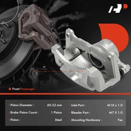 A-Premium Disc Brake Caliper Assembly with Bracket Compatible with Toyota Camry 2018-2023, RAV4 2019-2023, Avalon 2019-2022, Venza 2021-2023 & Lexus ES250, ES300h, ES350 - Front Right Passenger Side