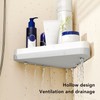 Triangular Corner Shower Shelf Rack Elegant Wall Mounted Bathroom Shelf
