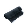 Deeorla Ladies Cotton Lace Handkerchief Womens Black Hankies 3PCS