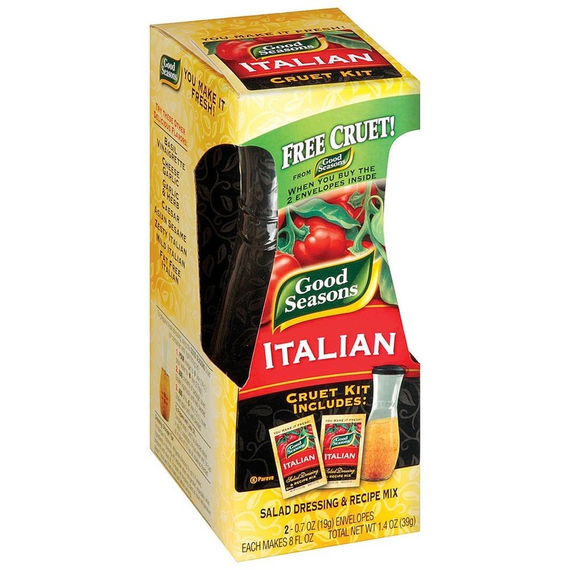Good Seasons Salad Dressing and Recipe Mix With Cruet, Italian,