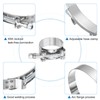 sourcing map T-Bolt Hose Clamp 2Pcs Working Range 41-46mm 201