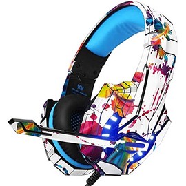 Skinit Decal Skin Compatible with BENGOO G9000 Gaming Headset - Skinit Originally Designed Chromatic Splatter White Design