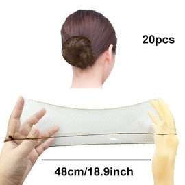 20 Pcs Hair Nets,Invisible Bun Nets, Reused Elastic Edge Mesh for Women Bun,Bun Net Holder for Women Girls Dance Nurse Wig Fixing Hair