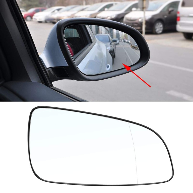 Espejo Retrovisor Lateral para Puerta Derecha de Coche, Cristal para