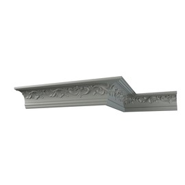 Endurathane Noelle Crown Moulding, 7"H x 7"P x 10"F x 96"L, Factory Primed