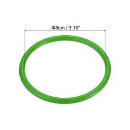 PATIKIL Carnival Ring-Toss Rings 8cm ID, 24 Pack Plastic Hoop for Outdoor Party Favor Game Booth, Green