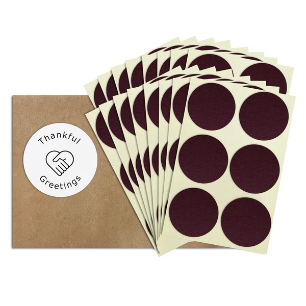 1” Circle Match Striker Stickers – 100 Pieces | Brown Match Strike Paper with Adhesive Pre-Cut in Circles for Easy Match Lighting | Also Available in Bumble/Dotted Pattern or Charcoal & Many Sizes