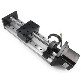 Dual Linear Rail Guide Ballscrew SFU1605 with Square Linear Rails with NEMA23 Stepper Motor, 150mm Effective Length for CNC Router Parts X Y Z Linear Actuator (150mm)