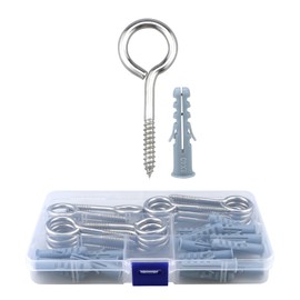 Eye Screws Metal Hooks, 304 Stainless Steel Heavy Duty Eyelet Eye Bolts Kit, Used For Fastening And Fixing Wood, Garden And Indoor And Outdoor Use(M4/M5/M6) (M5*70)